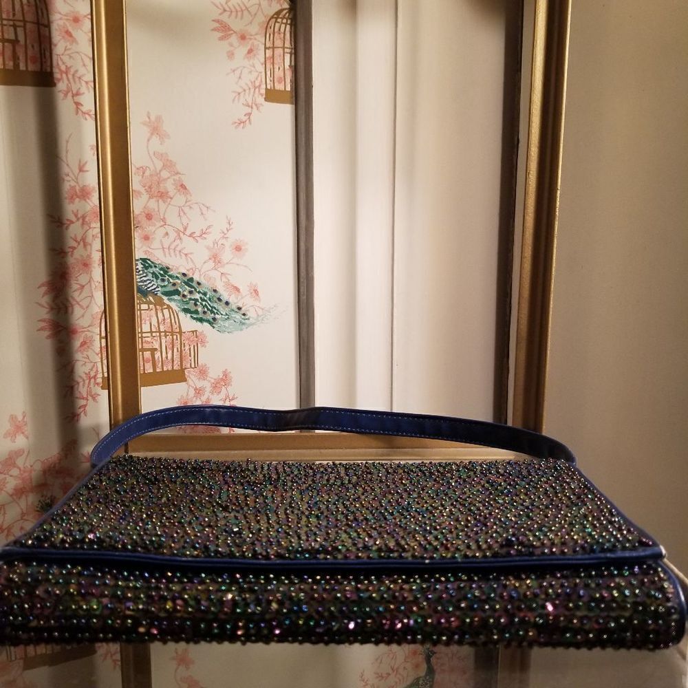 Cocue Royal Blue Sequin Bag Japanese - Picture 3 of 10